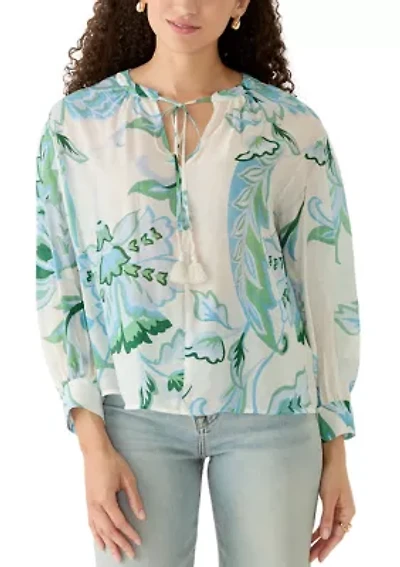 Petite Printed Blouse