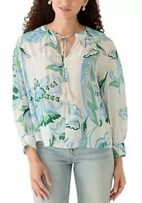 Petite Printed Blouse