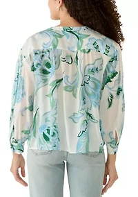 Petite Printed Blouse