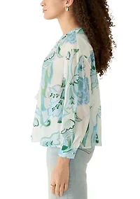 Petite Printed Blouse