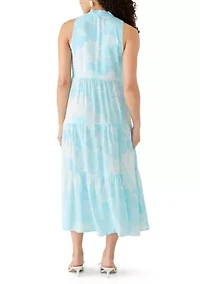 Petite Sol Split Neck Midi Dress