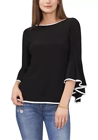 Petite Bell Sleeve Knit Top