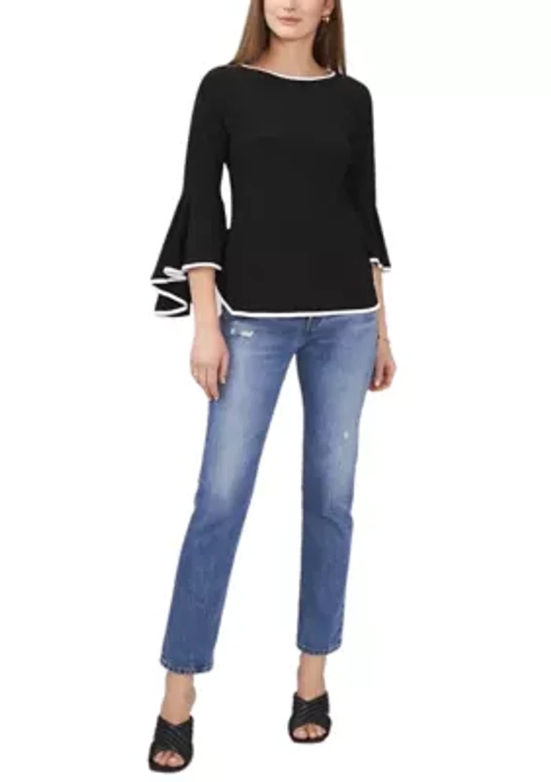 Petite Bell Sleeve Knit Top