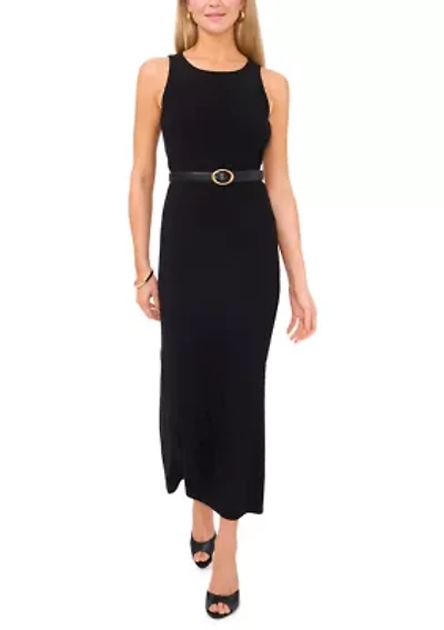 Petite Sleeveless Keyhole Maxi Dress