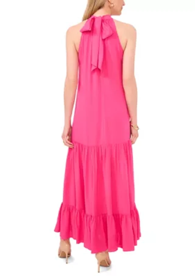 Line and Dot Oracle Ombre Print Halter Neck Sleeveless Tiered Maxi Dress at  Hamilton Place in Chattanooga, TN