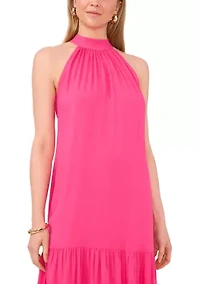 Petite Halter Neck Tiered Maxi Dress