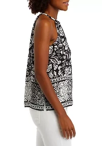 Petite Halter Top with Ruching