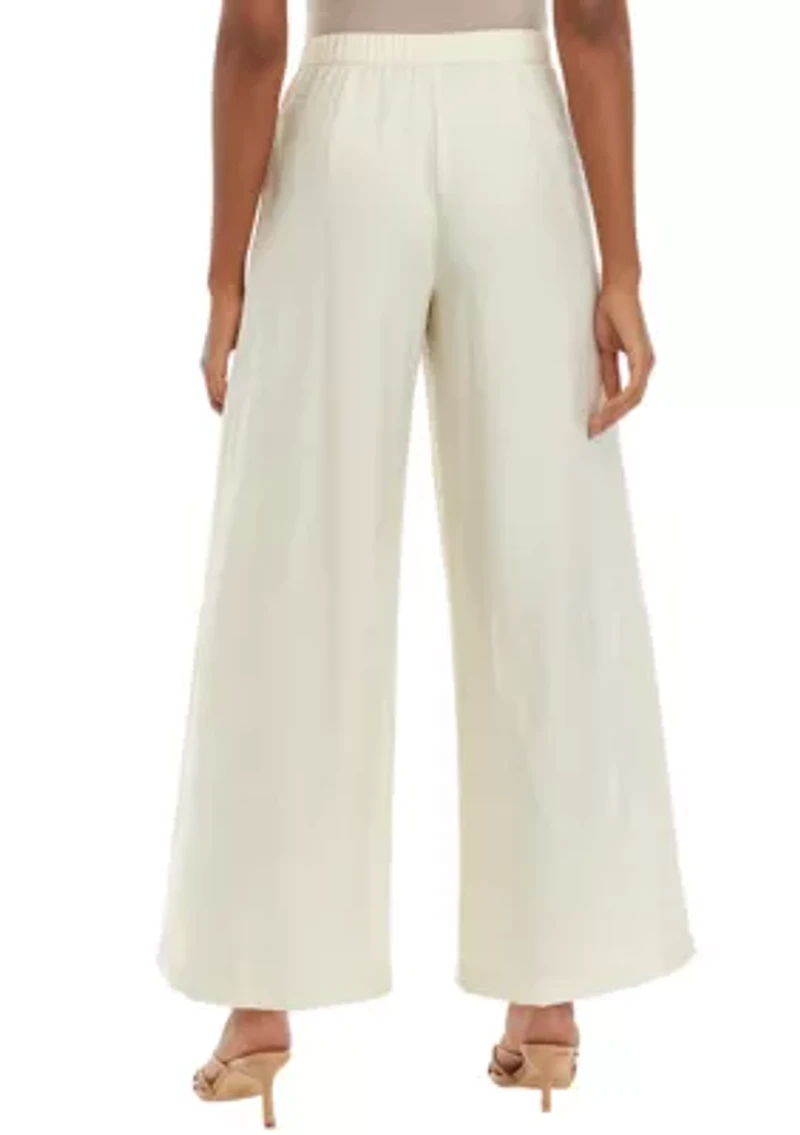 Petite Wide Leg Trouser Pants