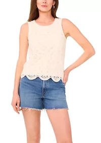 Petite Crochet Front Tank Top