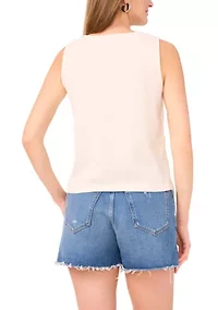 Petite Crochet Front Tank Top