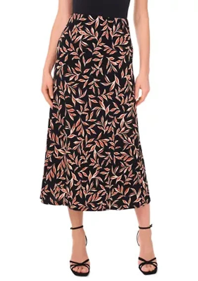 Petite Printed Midi Skirt