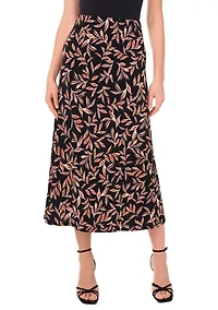 Petite Printed Midi Skirt