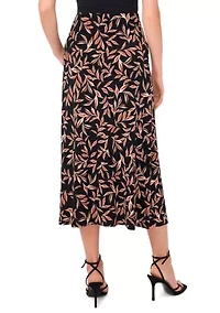 Petite Printed Midi Skirt