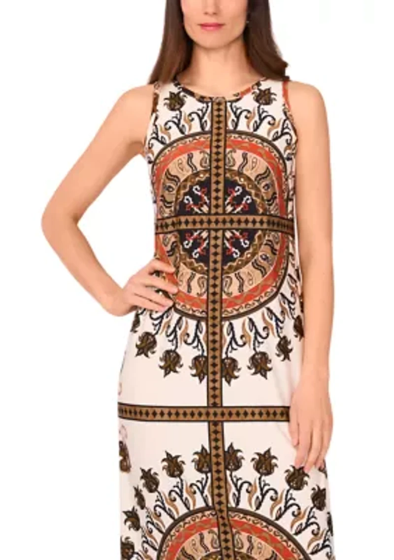 Petite Sleeveless Printed Dress
