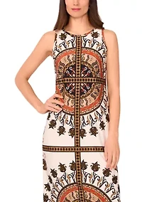 Petite Sleeveless Printed Dress
