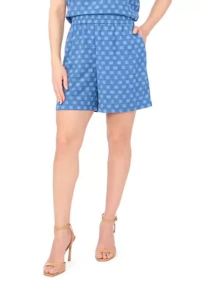 Petite Clip Dot Pull On Shorts