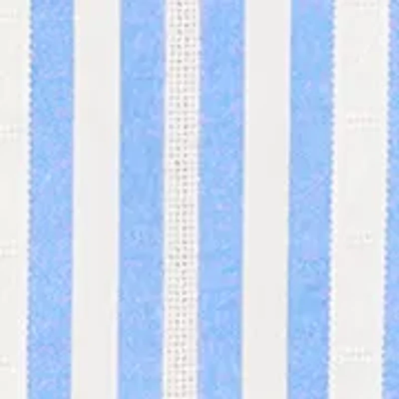 Petite Puff Sleeve Split Neck Striped Blouse