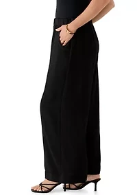 Petite Wide Leg Elastic Pants
