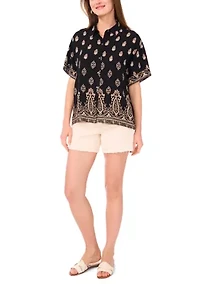 Petite Printed Caftan Top