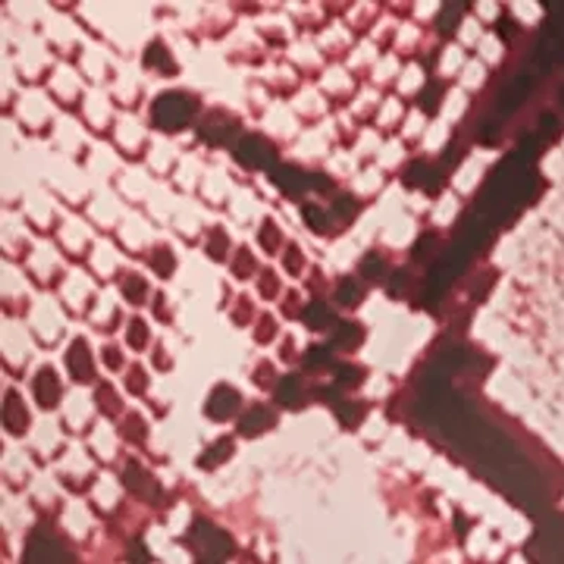 Women's Keyhole Front Snake Print Peasant Blouse