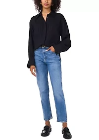 Petite Double Pocket Shirt Jacket