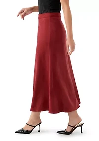 Petite Faux Suede A-Line Maxi Skirt