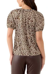 Petite 3/4 Sleeve Button Down Top