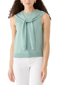 Petite Sleeveless Crewneck Top