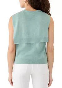 Petite Sleeveless Crewneck Top