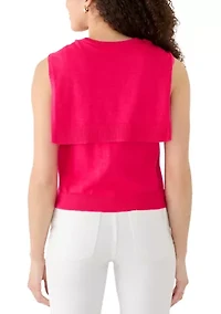 Petite Sleeveless Crewneck Top