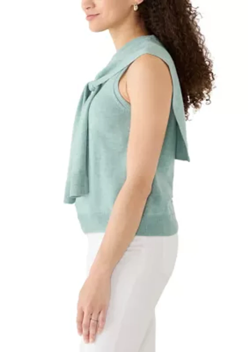 Petite Sleeveless Crewneck Top