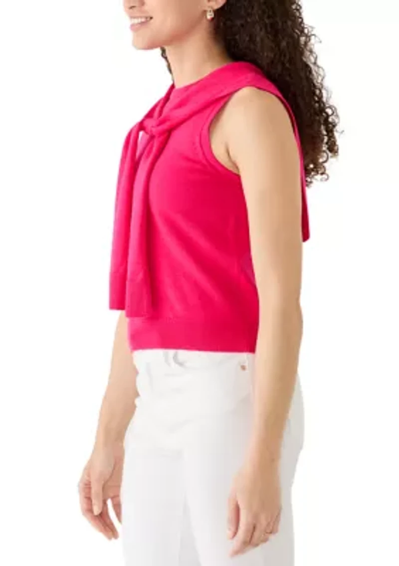 Petite Sleeveless Crewneck Top