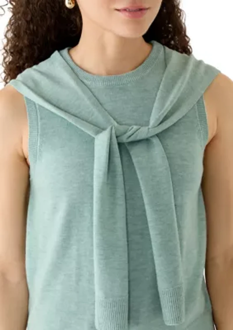 Petite Sleeveless Crewneck Top