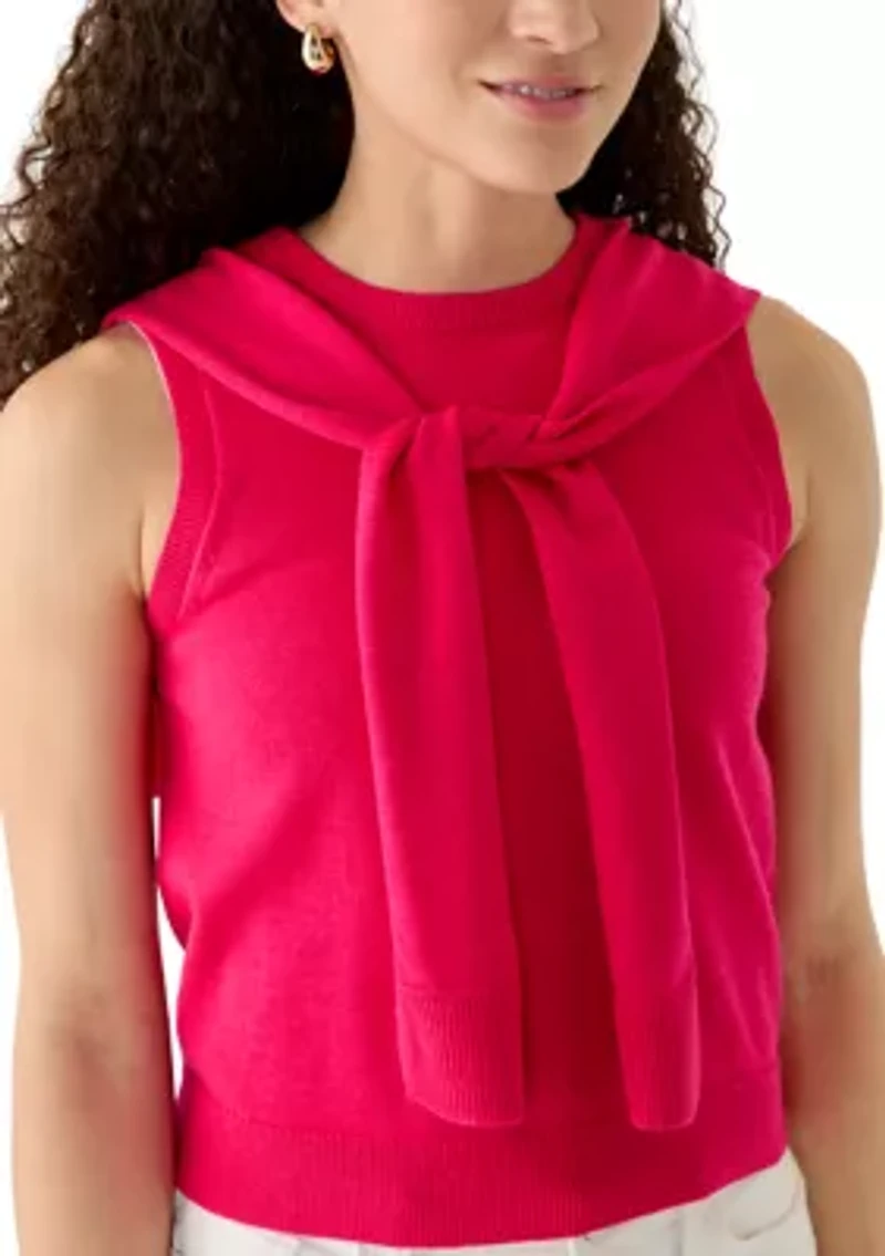 Petite Sleeveless Crewneck Top