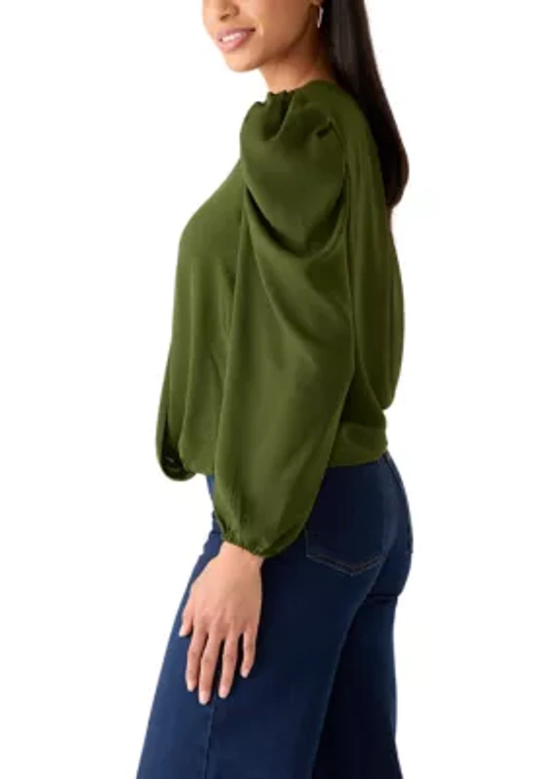 Women's Surplus Long Sleeve Puff Shoulder Blouse