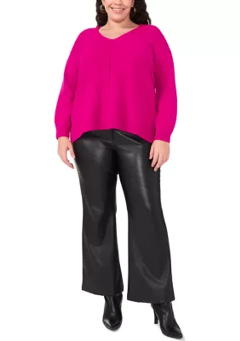 Plus V-Neck Cozy Cashmere Sweater