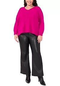 Plus V-Neck Cozy Cashmere Sweater