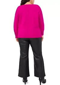 Plus V-Neck Cozy Cashmere Sweater