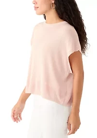 Petite Cap Sleeve Crew Neck Sweater