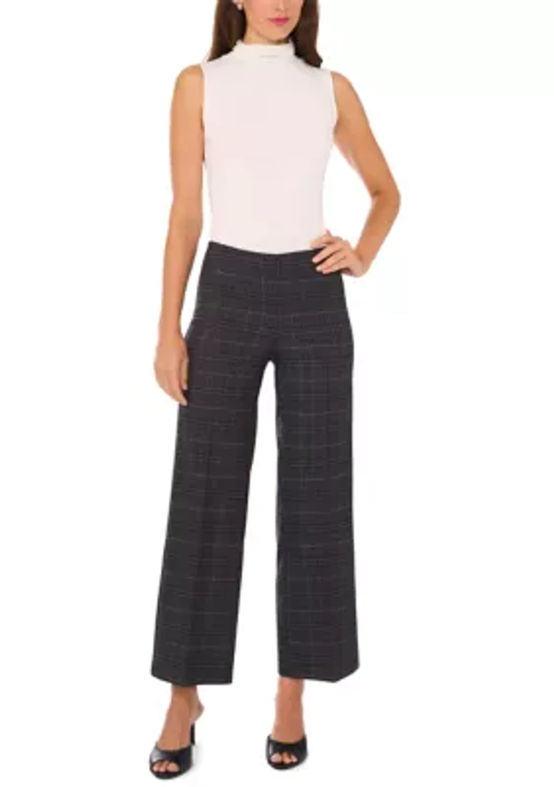 Petite Wide Leg Ponte Pants