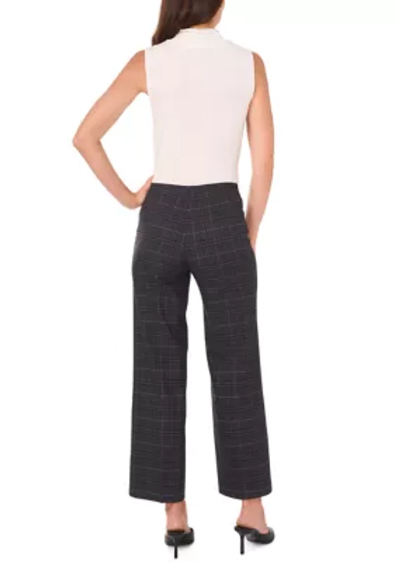 Petite Wide Leg Ponte Pants