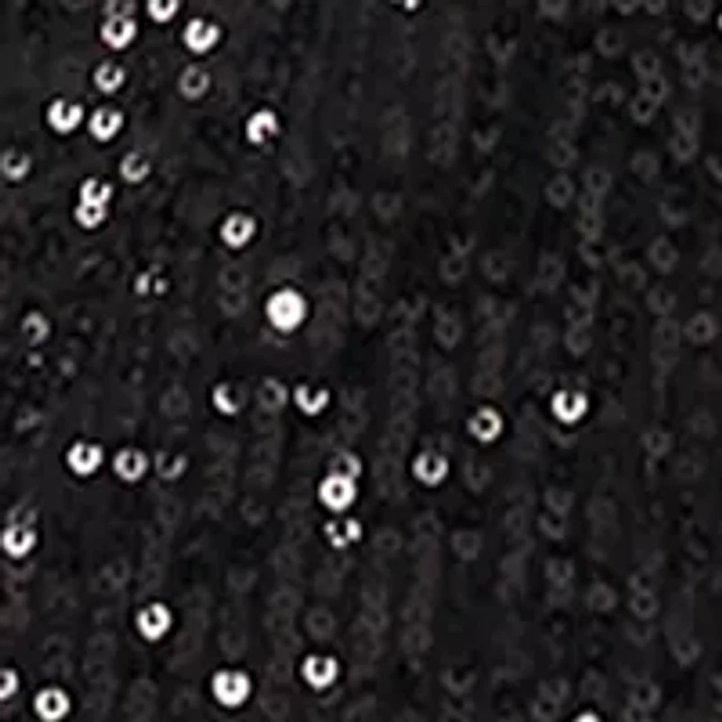 Petite 3/4 Sleeve Sequin Keyhole Top