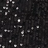Petite 3/4 Sleeve Sequin Keyhole Top