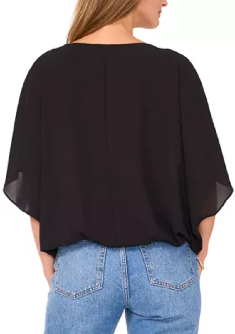 Women's Hi Low Solid Blouse