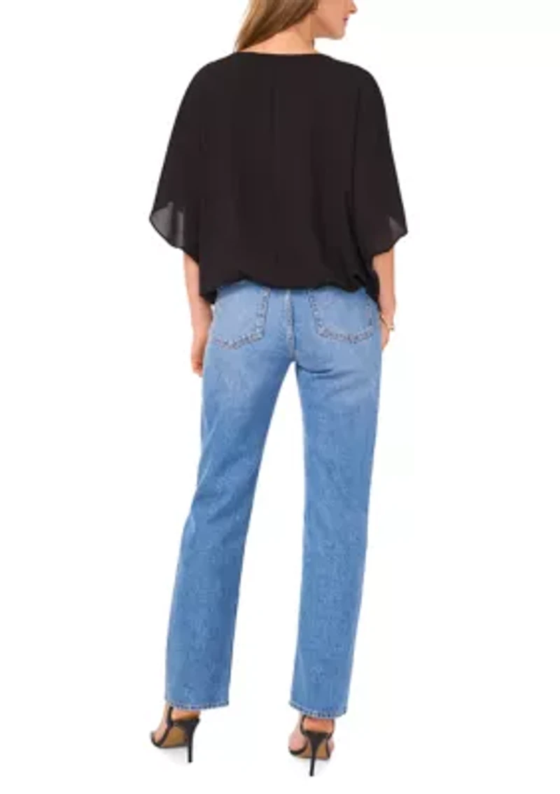Women's Hi Low Solid Blouse