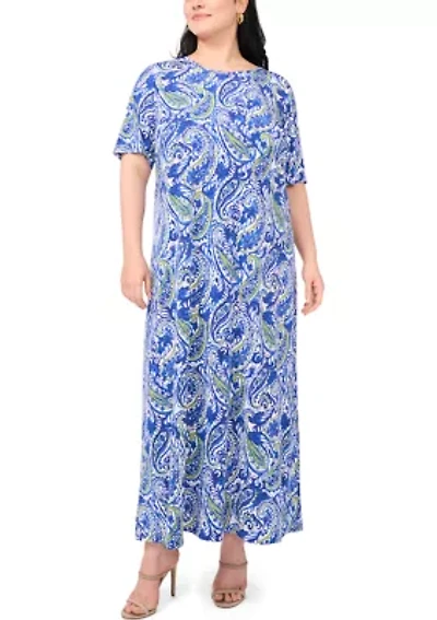 Plus Elbow Sleeve Dress