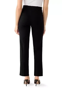 Petite Ponte Pants with Side Ankle Slits