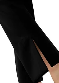 Petite Ponte Pants with Side Ankle Slits