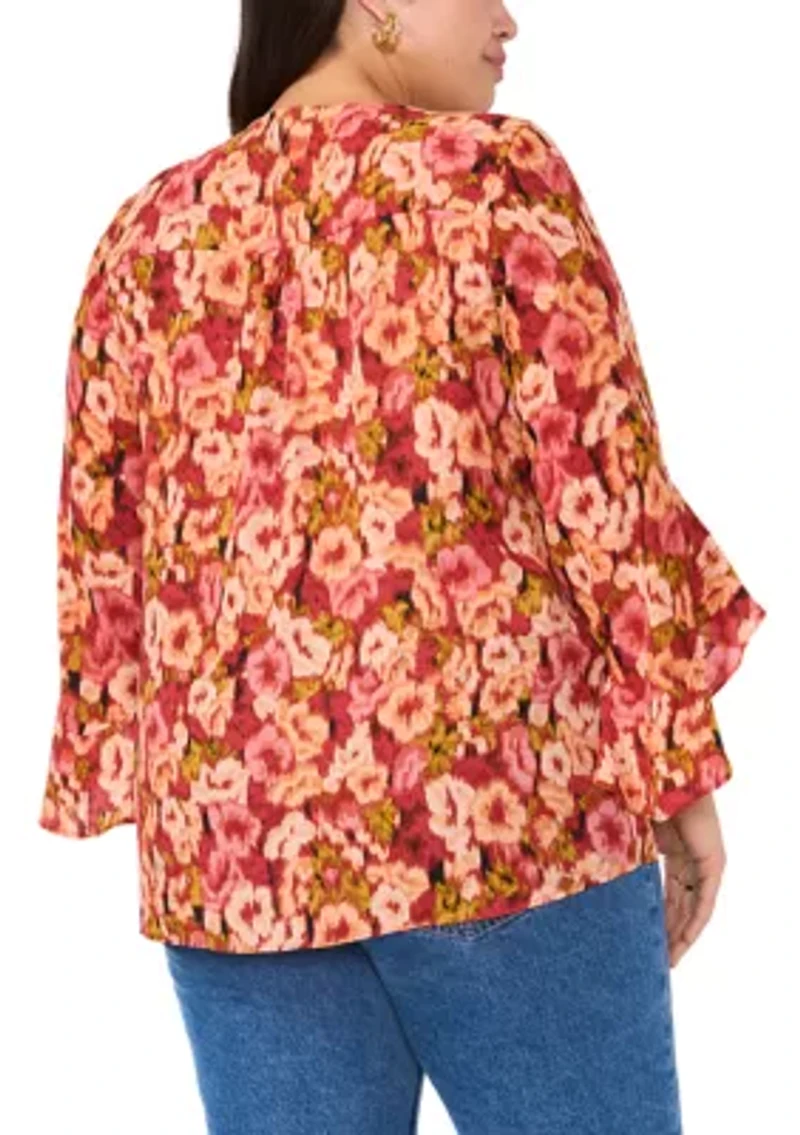 Plus Printed Blouse