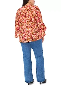 Plus Printed Blouse